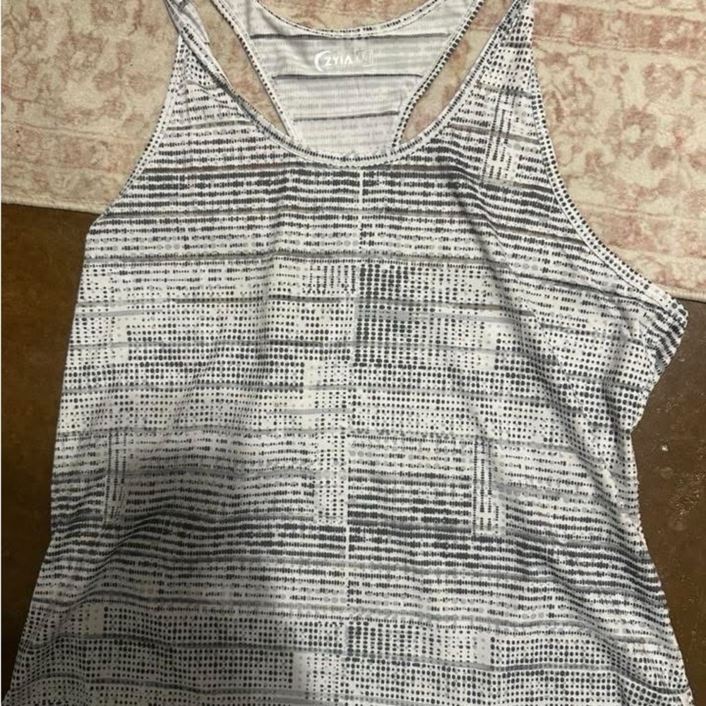 Champion Women's Striped Black and White Tank Top